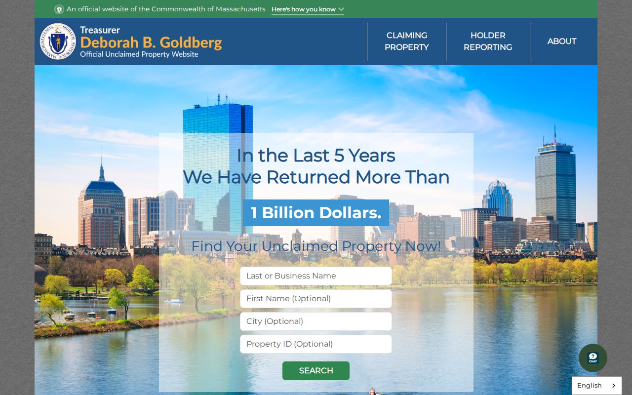 Worcester neighbors research comparison using the Massachusetts unclaimed-property portal