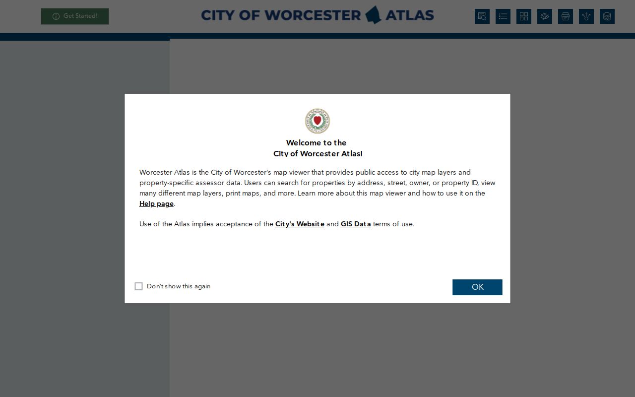 Worcester neighbors parcel context in the Worcester Atlas map viewer